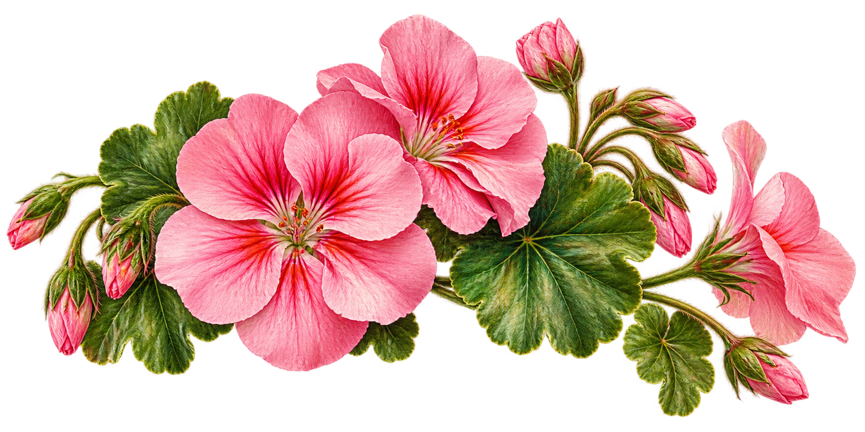 Botanische geraniumillustratie